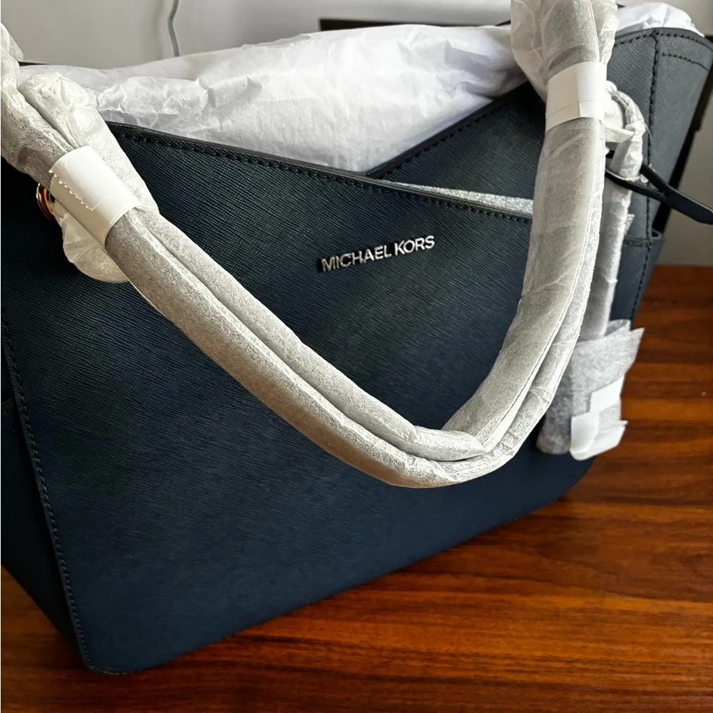 Michael Kors Dark Blue Tote Bag - Picture 3 of 8
